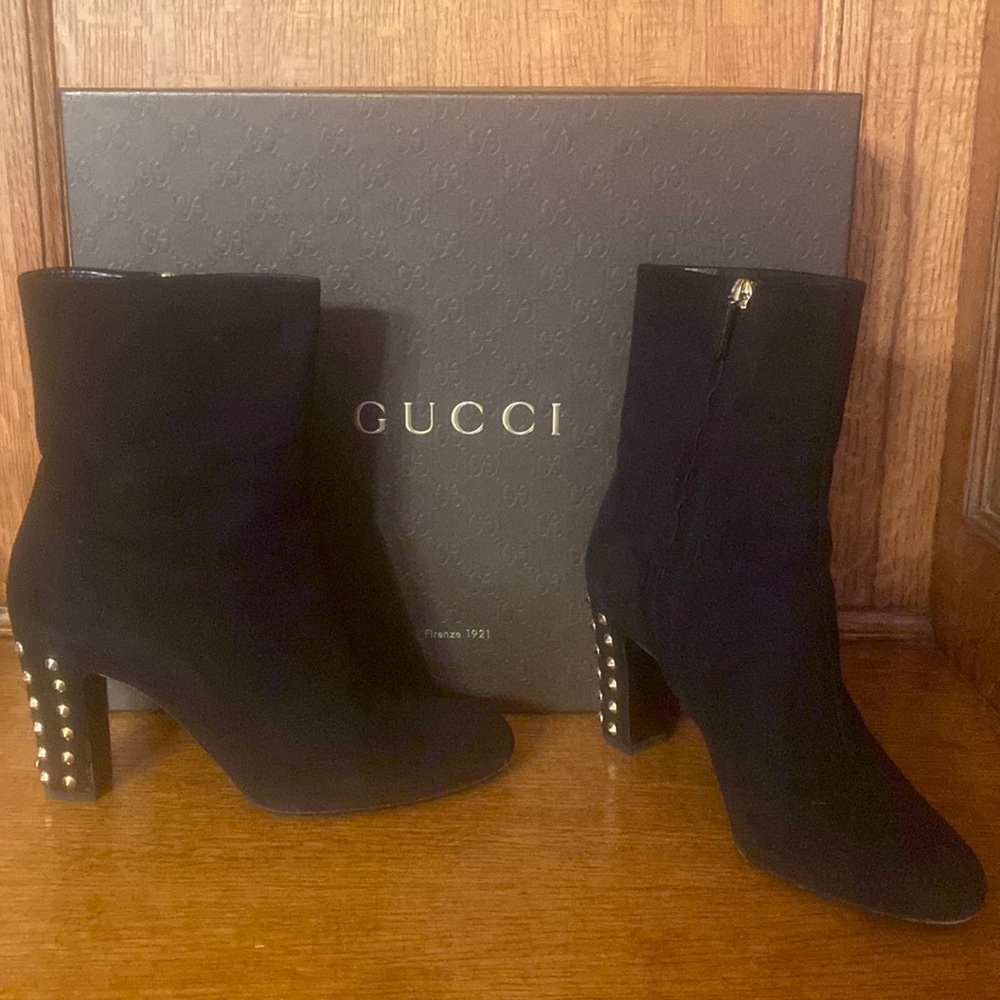 Gucci Black Melville studded bootie 36
